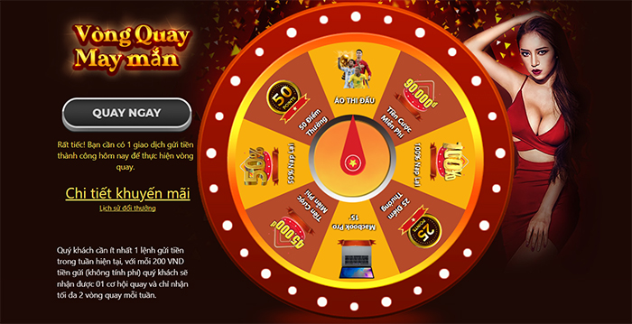 Vòng quay may mắn Vn88 – 100% trúng thưởng Vòng quay may mắn Vn88 – 100% trúng thưởng